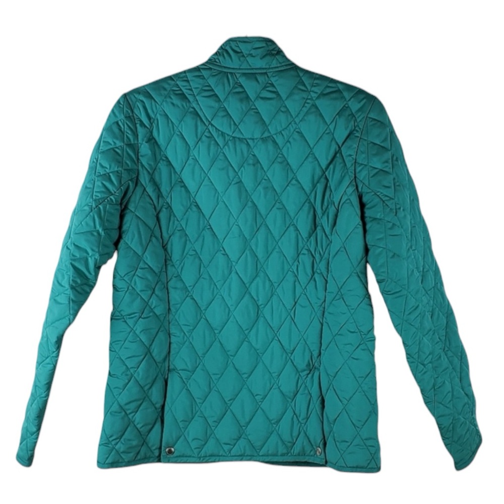 LANDS’ END Quilted Full-zip Chore / Barn Jacket in Teal Size L (14-16) - Picture 4 of 12